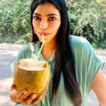 Lahari Shari Instagram - I’m like a coconut. I’m tough to crack, but super sweet on the inside.🥥🌴 #coconutwater #goodvibes #keralaspecial #happymood #traveling #shootdiaries Kerala - Kochi