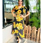 Lahari Shari Instagram - Sunflowers bring joy to all 🌻🖤 Designer and Stylist : @adamohyd #sunflower #happymood #lifeismagical #happyday #greatday #actrees #tollywood Hyderabad