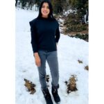 Lahari Shari Instagram - It's colder than my soul outside.❄️🖤 #manali #snowy #coldweather #happysoul #lovenature #lifeisgreat #positivevibes Manali, Himachal Pradesh