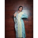 Leona Lishoy Instagram - Palanquine presenting before you .. @leo_lishoy in our fabulous Striped kaftan. Costume: @palanquinebytmj In frame: @leo_lishoy Styling: @rashmimuraleedharan #palanquine #newyear2023 #kaftan #celebrity #styling #2023 #kafthanstyle Panampilly Avenue