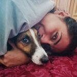 Leona Lishoy Instagram - Favourite Paapu squeeze 🐶🥺 #home