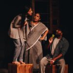 Leona Lishoy Instagram - Molly chechi and ‘a very normal family’ 🤎 . . World theatre day reminded me of this team and that day on stage! Missed @thethirdeyeofsanjaya , @arvindvenu and @theprawncis in the pics :( 📸 @sk_abhijith Play @averynormalfamily #avnf