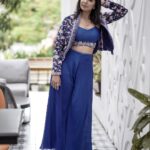 Leona Lishoy Instagram - The colour blue is that of a free woman, with no dimensions and infinite serenity. Here’s my favourite outfit from Kahani’s new collection “NOOR”. Photography - @nostalgiaevents.in Costume - @kahani_stories_in_thread MUAH - @merins_remyamerin Jewellery- @meralda.jewels Location - @portmuziriskochi For costume enquiries, please Call or WhatsApp on +918138008077 #kahani