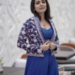 Leona Lishoy Instagram - The colour blue is that of a free woman, with no dimensions and infinite serenity. Here’s my favourite outfit from Kahani’s new collection “NOOR”. Photography - @nostalgiaevents.in Costume - @kahani_stories_in_thread MUAH - @merins_remyamerin Jewellery- @meralda.jewels Location - @portmuziriskochi For costume enquiries, please Call or WhatsApp on +918138008077 #kahani
