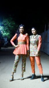 M.M. Manasi Instagram - "Us" Living our dream ❤️ #M3Live 
.
@yummyfest_official @pephands_org 

📸 - @chandanramesh24

👗- @madhumithas_atelier
MUA & Hair -  @makeup_with_maks @selva_hair_and_makeup_aritist @roopa_ravi_mua
 
#Foodfestivalchennai #Musicalnight #Concert #LiveMusic #Pephands #MMManasi #MMMonissha #M3Sings