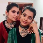 M.M. Manasi Instagram - Dress up, twin and perform!❤️🥰🫰 #M3Sings #M3Live . Stylist - @tejasriprakash Outfit - @ilariafashionhouse Accessories - @fineshinejewels Hair & Make up - @manasimm & yours truly 😉 . #mmmanasi #mmmonissha #transitionreels #transitionvideo #transition #event #singers #performers #funreels @scasian_puratchi ds.group.official @scas_pullingo_ #nakshatra2023