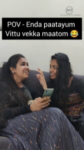 M.M. Manasi Instagram - Found this on Mummy's phone.. Wanted to share it with y'all.. 🤣❤️
.
#mmmanasi #mmmonissha #singers #voiceoveractor #roja #rojaserial #titletrack #harmony #funreels #enjoylittlethings #reelsinstagram #singerslife