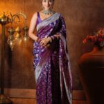 Madalsa Sharma Instagram - May this Dussehra fill your life with happy moments, positivity and fulfill all your dreams….✨Happy Dussehra✨ Shoot Concept & Design :- @nehaadhvikmahajan @bridalsbynam . 💄MUA , Hair & Styling :- @nehaadhvikmahajan . 🥻Saree :- @kankatala_ . 💍Jewelery :- @pooja_diamond . Bridal Accessories:- @omsons_bridal_store