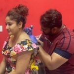 Madhavi Latha Instagram - 12 years of thinking ……. Finally …. Today am making it….. lord krishna love made me to do it…what is the tatto design ??? Revealing soon … #tatto