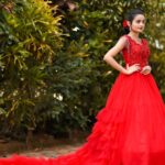 Meenakshi Anoop Instagram - The red edition ❤ Stylist and designer : @doms.2010 Costume: @annmaria_boutique Hair: @rathybaiju_mua jewellery: @anokhi_priyakishore Photography: @soorajframes