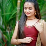 Meenakshi Anoop Instagram - Cherrish the moment 🍒 Stylist and designer : @doms.2010 Costume: @fingerprinz_bridal_hub jewellery:@anokhi_priyakishore Photography: @creative___media_