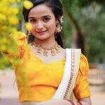 Meenakshi Anoop Instagram - 💛🌻 Stylist and designer : @doms.2010 Costume: @pranatistyles jewellery: @anokhi_priyakishore Photography: @imagiophotography_official