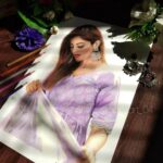 Monica Khanna Instagram - In frame - @monnikkakhanna 💜✨ She is such a gracious and loving person ! ❤ . Pencil portrait on A3 ..... #monikakhanna #love #creativephotography #lovestory #photooftheday #instagramreels #ootd #reelit #pencilcolor #paris #reelkarofeelkaro #krishna #purple #healthyfood #usa #trending #travel #thankful #explorepage✨ #fyp #quotes #weddingseason #weddingphotography #flowers #fanpage #dress #gift #samridhians #saree #vacation
