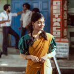 Monisha Blessy Instagram - மனம் விரும்புதே 🧡 Vintage series by 📸 : @storiesofmandee 🔥 Got my Outfit stitched from @rigowdesigns 😍 In love with the puffed sleeves 🥰Just perfecttt♥️ #retro #aesthetic #vintageaesthetic