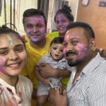 Muskan Bamne Instagram - 💃💃💃HAPPY HOLI 💃💃💃 🎨🎉❤️🫂🥳🕺🤪😜😎🤩 #chachukachuha @raj_bamne @himani_raj_bamne @krishbamne @bamnesimran @laddu_ka_sher @shyam_bamne