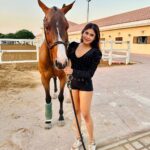 Naira Shah Instagram - Met these cuties and definitely felll in Love with them! Have always been mesmerised by Horses, look how Beautiful they are😍😍! (One was injured hence seems sad😓) #nairashah#dubai#poloclub#lovehorses#we#cuties Al Habtoor Polo Club
