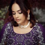 Nandita Swetha Instagram - 🍇🍇🍇🍇 . Shot by @photographer_ajay Outfit @anyracouture Makeup @makeup_by_rithureddy Hair @jayanthivenkateshmakeover Location - @makeup_by_rithureddy . #makeup #lehenga #photoshoot #purple #shoot #click #pose #studio #makeupatudio #actress #photooftheday #photography Bangalore, India