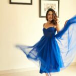 Neha Shetty Instagram - It’s a blue feeling. 🦋💫 📸- @akshay.rao.visuals 👗- @geethikakanumilli 💄- @thimmappa180 Jewellery - @kalon_artjewellery Styling - @rashmitathapa 😚 Assisted by @aishwarya128