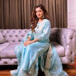 Nidhi Shah Instagram - Redefining Monday blues 💙 . . . . . Wearing - @gopivaiddesigns Styled by - @stylingcityy