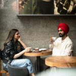 Nimrat Khaira Instagram - JODI ❤️ @diljitdosanjh Movie will be in cinemas on 5th May 🌸