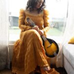 Nithya Menen Instagram - Also, Mandolin ( not a ukulele) ... Photography - @shreyaksingh #raw :) no corrections or filters in these .. Outfit- @tanva_by_deepika Stylist - @sandhya__sabbavarapu Styling team - @rashmi_angara @thumu_bhavana @mythri_g