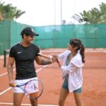 Nusrat Jahan Instagram - A busy day with the team & NJ Ps : I was just doing my cardio.. not a tennis pro 😃
