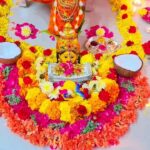 Pallavi Ramisetty Instagram - 🙏🙏 Decoration by amma @lalitha3906 #Varalaxmivratham #pooja #sravanamasam #mahalaxmi #lovethedecoration #happyfriday