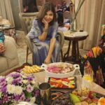 Poonam Dhillon Instagram - BIRTHDAY WEEK... #Celebrations started with Dear Friends !! Lovely company, Fun , Laughter ..and super lovely spread which all could not stop raving about .. You are outstanding @menuscriptfoodstories not only with your quality & unusual creations but also with the artistic presentations . Can't get enough of your amazing food . #gratitude #thankyougod #Friends #goodfoodindia #eveningtoremember #birthdayweek