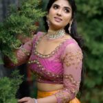 Pragya Nagra Instagram - 🌸 PC @sathyaphotography3 Designer @mayon_by_subhathracouture MUAH @murugeshmakeup_hair Location courtesy @elementsoneastcoast Elements on East Coast
