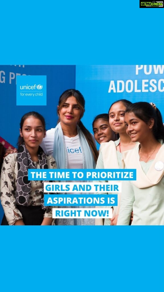 Priyanka Chopra Instagram - “The time to prioritize girls and their aspirations is right now!” This #NationalGirlChildDay, UNICEF Goodwill Ambassador Priyanka Chopra Jonas shares a message to inspire and encourage.