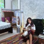 Richa Chadha Instagram - Just another day when my baby and I are spending some quality time together with the newest addition to our home- The Dyson Air Purifier. It’s no news that the pollution levels are rising outside and no other purifier can control it better than @dyson_india #cleanair #petfriendly #DysonIndia#DysonHome#gifted