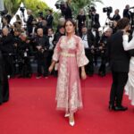 Richa Chadha Instagram - I got DMs from some of you asking about my Cannes red carpet look, voila! Wore @zimmerman, @karishma.joolry for the premiere of Jessica Hausner's 'Club Zero', refreshingly neurotic film! My director Shuchi Talati offered sartorial advice, helped me out, then we walked to the Palais together ! A simple , different, creatively exciting Cannes experience for me! Dress present from @alifazal9. PS : Did my own HMU in 30 minutes! There's a pearl detail clip too, come on! Hehe. Thanks @anishagandhi3 for being, plz tell @rochelledsa to like me back. . . . #CleanUpNice 🫀#cannes2023 #Newproducer #RichaChadha #alifazal