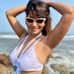 Ridheema Tiwari Instagram – Mermaid kisses and starfish wishes 🧜‍♀️ 

Wearing : @angelcroshet_swimwear 

#swimwear #monokini #besexy #ridhiematiwari #indianactress #beachbabe #goadiaries Aswem Beach, Goa