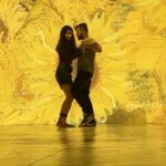 Riya Deepsi Instagram - A very impromptu dance by 2 amateurs trying to create something in front of the creator’s creation 😂✨ You will agree @mehul_madan 🙃😝 📍 Van Gogh 360 #bachata#dance#reels#fun#love#vangogh#explore#explorepage#instagram#instagood