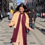 Riya Deepsi Instagram - Streets of takshim square - Istanbul ✨ What a pretty and a busy street filled with food stall, shopping and fun 🤩 📸 @s_rishabh48 Top to bottom with scarf @zara Shoes @puma #fashion#turkey#style#travel#istanbul#explore#explorepage#love#reels#reeling#instagram Taksim Square, Istanbul