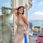 Roshni Chopra Instagram - Look Ma - I’m living the dream ✨ In @simacouture_paris And 👠@enricocuini for the world premiere of AGRA ❤️ @festivaldecannes #cannes Hotel Martinez