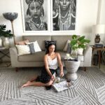 Roshni Chopra Instagram - Slow down you’re movin too fast.. gotta make the moment last 🎵✨ recharging in my sanctuary #Rohome on this beautiful woven rug by @houseofknotsofficial @thepurpleboat_ #decor #interiorstyling #neautraldecor #homedecor Mumbai - मुंबई