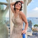 Roshni Chopra Instagram - Always felt I belong to La belle epoque 🪶✨❤️ Dress @simacouture_paris heels @enricocuini.rsm Hmu - David 📍 @martinezhotel @festivaldecannes #cannes #cannes2023 #cannesfilmfestival
