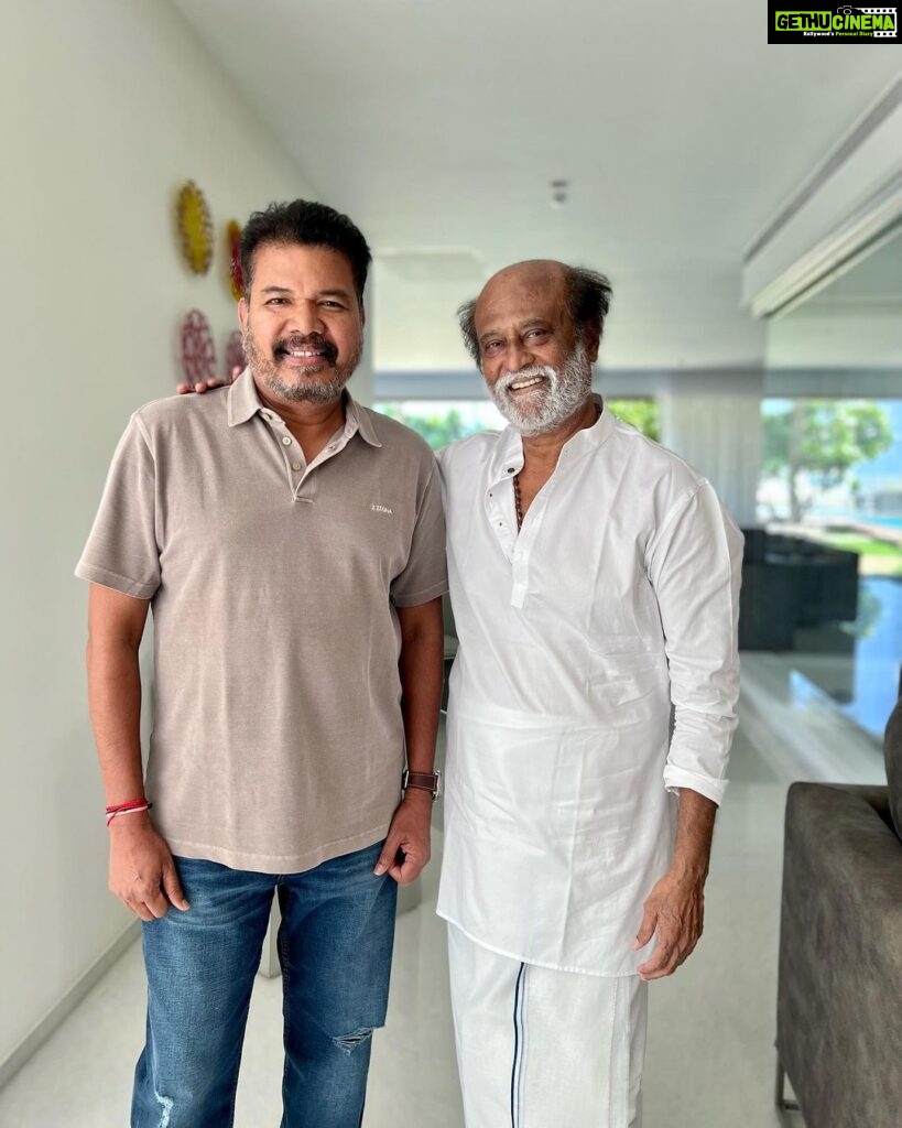 S. Shankar Instagram - Elated to have met our Sivaji the Boss @rajinikanth sir himself on this very memorable day marking #15yearsofSivaji Your Energy, Affection and Positive Aura made my day!