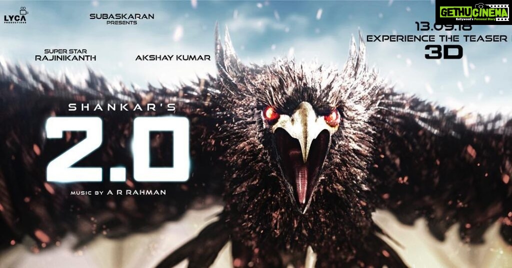 S. Shankar Instagram - #2point0 Humans beware! Teaser in 5 days