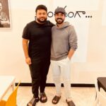 S. Thaman Instagram - Awesome day at Work With dearest brother @alwaysramcharan ❤️#RC15 And @chiranjeevikonidela gaaru‘s Arriving on October 5th #GodFatherOnOct5th Love & Peace ❤️
