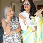 Sameera Reddy Instagram - Sassy sassu and I play dress up this Mother’s Day! The Sassy Saasu, always on point with her fashion, offbeat style and funk meets my love for sarees and makeup adding to the glamour of eclectic drapes by Taneira !! This was fun, fashionable and full of laughter!! 😃 Join us in celebrating this Mother’s Day by bringing sass to your saasu’s, moms and grannies in your unique way!! ❤️ Don’t forget to Tag @taneira_sarees in your beautiful creations!! #MothersDay2023 #TaneiraMothersDay #SayltWithTaneira #StyledwithLoveStyledInTaneira #TaneiraCelebrations #ad