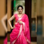Sanam Shetty Instagram - Have a cool weekend ya'll🌷 . . . Outfit & Styling @ivalinmabia Photography @camerasenthil Organised by @rrajeshananda MUH @pavihairandmakeup #latest #pinkathon #trending #lehengacholi #globaldesi #endofjanuary #sanam #sanamshetty