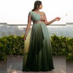 Sanam Shetty Instagram - Destiny is not written FOR us..but BY us 💚 . . . . . Outfit @fascinodresses_by_shyn . Styling @shyn_fascino Clicks @phototodayofficial . MUH @vaishuzmakeover Venue @radissonblucbe #designurdestiny #princessstyles #pastellove #sanam #sanamshetty #newyearnewlook #indowesternwear
