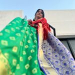 Sanchita Shetty Instagram - Saree love ❤️💚💙 No filter 🤍 The IPhone clicks ❤️‍🔥 #saree #sareelove #sareelover #candid #nofilter #nofilterneeded #eveninglight #sunset #sunsetlover #sunsetphotography #peace #joy #love #sanchita #sanchitashetty #spreadlovepositivity ❤️