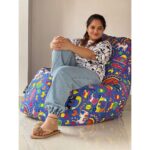 Shafna Instagram - Cuddling in new super comfy colourful bean bag from @bearteddydotin !!!! Loving my new teddy bear like bean bag🤩❤️