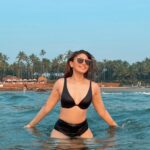 Shefali Jariwala Instagram - Finally a good dose of Vitamin Sea ! #beachbum #oceanlover . . . #goa #goadiaries #waterbaby #beach #love #beachday #happygirl #travelgram #wanderlust #instatravel #instastyle #bikiniseason #tuesdayvibes Morjim, Goa