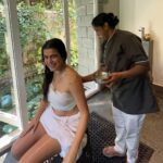 Shenaz Treasurywala Instagram - Drink your greens or smoke them? ;) My dad’s words are ringing in my ears - The most important thing in life is not money 💰 or even family or work or travel. It’s Health 🏊‍♀️ because without health you can’t enjoy anything at all! And just like I rather wear creams than make up. Or use this daal scrub rather than some chocolate scrub I rather use Ayurveda than allopathy. Especially this particular health supplement called Yakrit Plihantak Churna which they say cleanses my liver and spleen @planetayurveda ❤️ What about you? What’s the most important thing in life for you?? Kerala, India