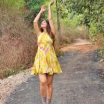 Shiny Doshi Instagram - "Dancing my way through the golden paradise of Goa, where the sun kisses my skin and the waves whisper melodies in my ears. ✨💃 Embracing the sheer bliss and infectious energy of this magical place, twirling and spinning with pure joy. 💛🌴 #GoaVibes #SunsetDance #PureBliss"