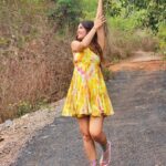 Shiny Doshi Instagram - "Dancing my way through the golden paradise of Goa, where the sun kisses my skin and the waves whisper melodies in my ears. ✨💃 Embracing the sheer bliss and infectious energy of this magical place, twirling and spinning with pure joy. 💛🌴 #GoaVibes #SunsetDance #PureBliss"